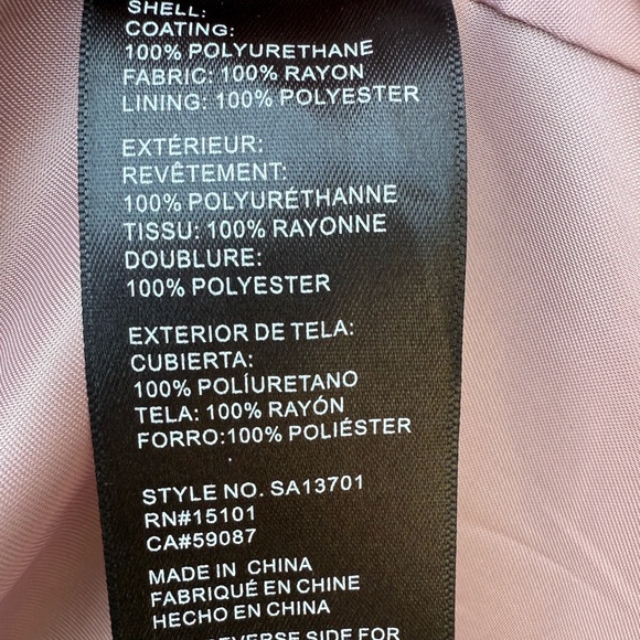 Sanctuary Faux Leather Blazer Jacket Corset Back Tie Pink Women’s XS - Picture 13 of 16